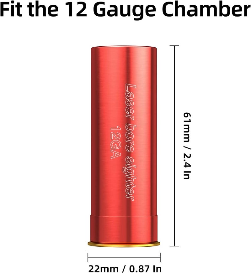 EZshoot Laser Bore Sight, 12 Gauge Bore Sight Laser Red Dot Boresighter with 2 Sets of Batteries - Image 4